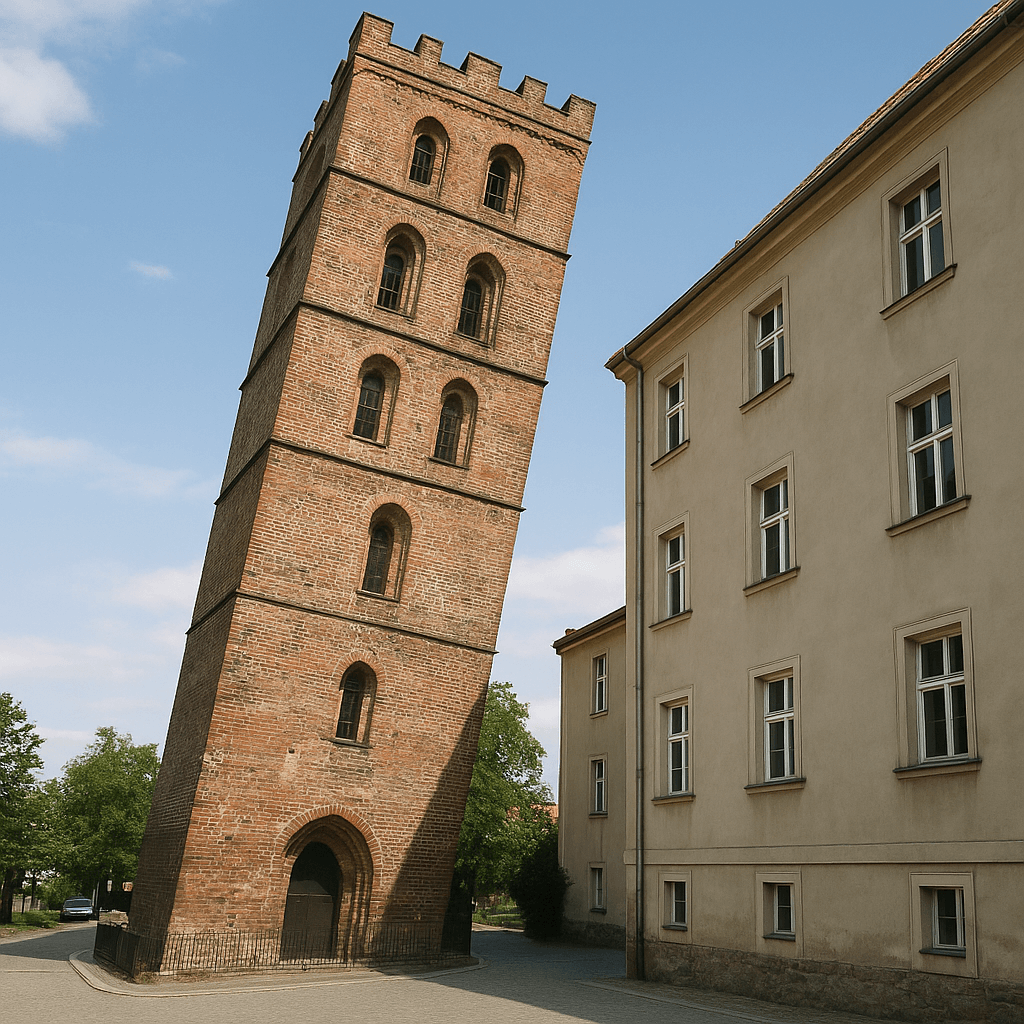Ząbkowice śląskie krzywa wieża